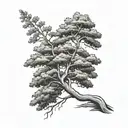 lebanese cedar tree tattoo design idea