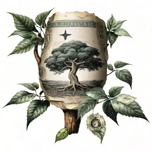 boxing religion money tree growing tattoo design idea