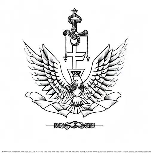 minimalist stoic cardinal virtues discipline Justice wisdom courage symbols cross x tattoo design idea