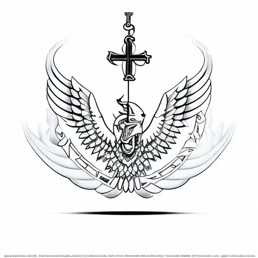 minimalist stoic cardinal virtues discipline Justice wisdom courage symbols cross x tattoo design idea