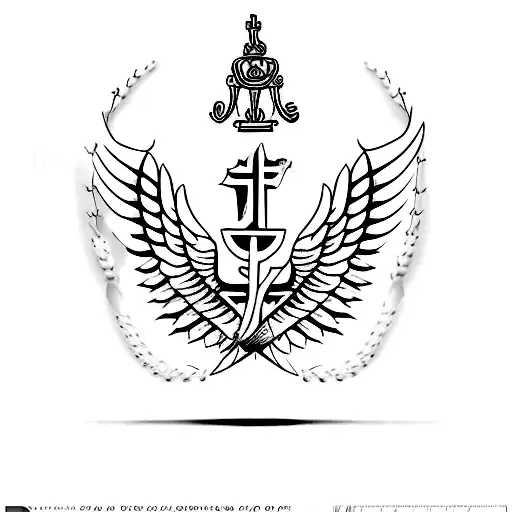 minimalist stoic cardinal virtues discipline Justice wisdom courage symbols cross x tattoo design idea