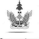 minimalist stoic cardinal virtues discipline Justice wisdom courage symbols cross x tattoo design idea