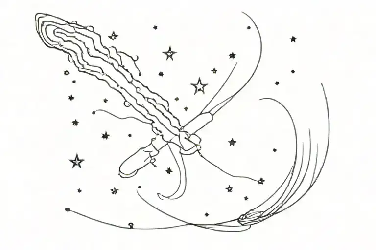 Milky Way galaxy tattoo design idea
