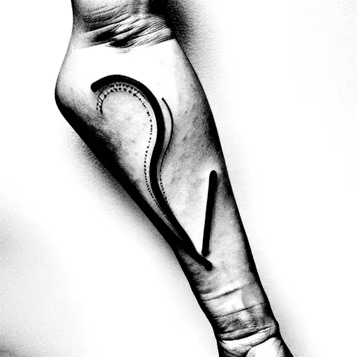 minimal abstract flow with varyi linesng spiraling up arm   tattoo design idea
