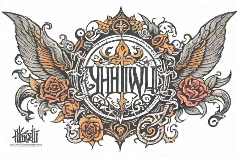 yhwh tattoo design idea