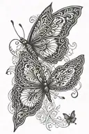 yhwh butterfly tattoo design idea