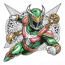 power ranger tattoo design idea