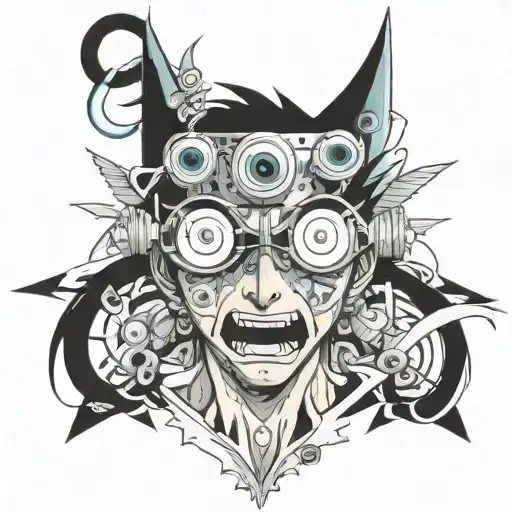gojo satoru 6 eyes tattoo design idea