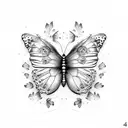 4:44 butterfly  tattoo design idea