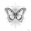 4:44 butterfly  tattoo design idea
