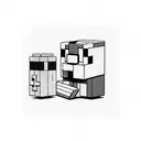 mario sitting on a minecraft grass block tattoo design idea