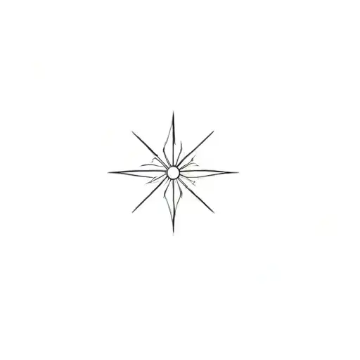 a starburst tattoo design idea