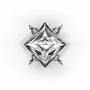 diamond with the dates "04/18/95-01/09/22" with the name "Justice Chance Stevens" and the quote "Skoden" tattoo design idea