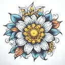 daisy tattoo design idea