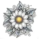 daisy tattoo design idea