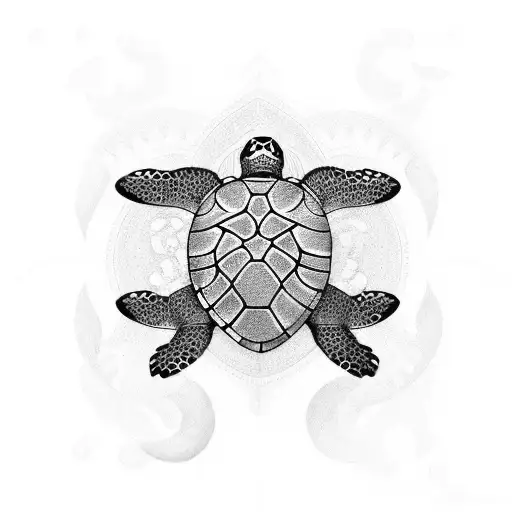 turtle mayan tattoo design idea