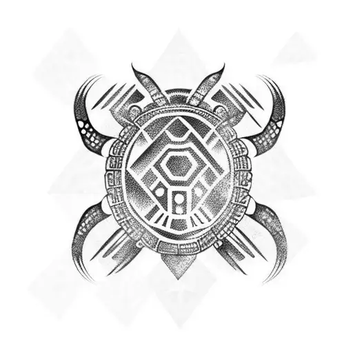 mayan turtle tattoo design idea
