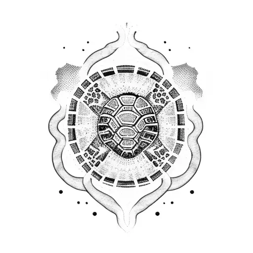 mayan turtle tattoo design idea