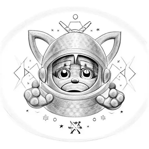 the symbols of the teletubbies, small tattoo design idea