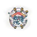 psilocybin molecule tattoo design idea