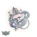 psilocybin molecule tattoo design idea