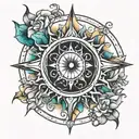 Aurora Sun tattoo design idea