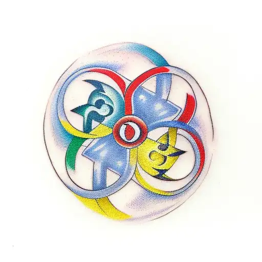 Infinity symbol made of children's handprints tattoo design idea