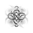 Infinity symbol made of name Bryan, Joana and Hugo tattoo design idea