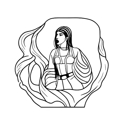 Dua Lipa tattoo design idea