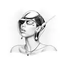 Dua Lipa tattoo design idea