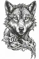 A wounded wolf but continuing the path tattoo design idea