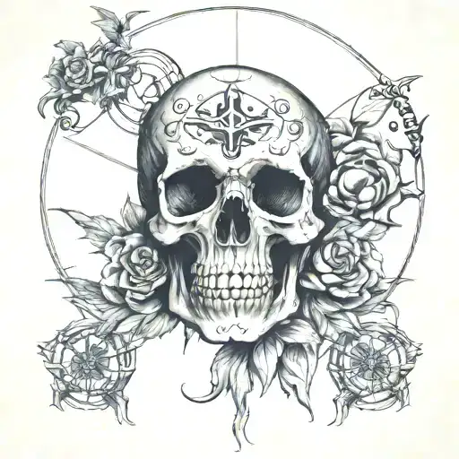 Vitruvius men memento mori memento mori memento to live tattoo design idea