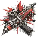 tig welding torch surrounded tattoo design idea