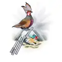 pheasant hunting with shotgun  tattoo design idea