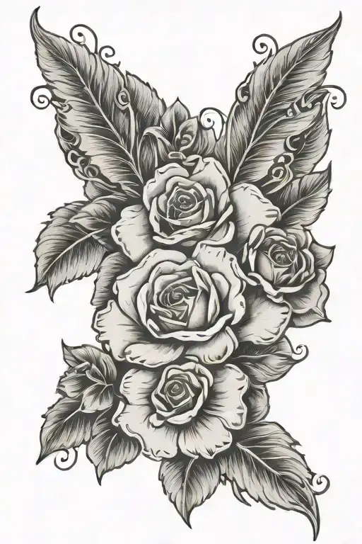 in memory of grandmother tattoo design idea