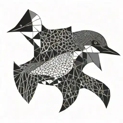 loon bird tattoo design idea