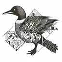 loon bird tattoo design idea