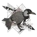 loon bird tattoo design idea