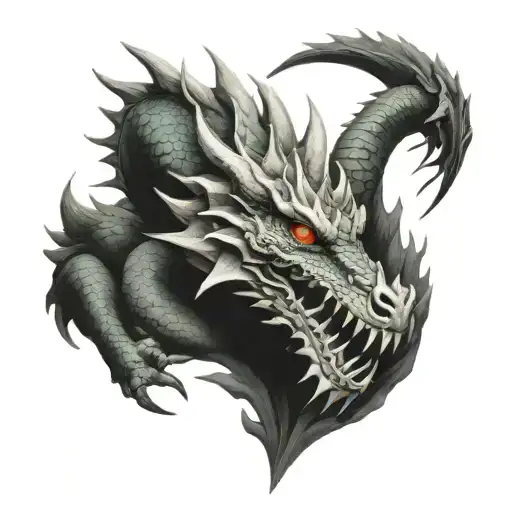 naga dragon tattoo design idea