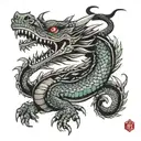 naga dragon tattoo design idea
