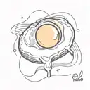 fried egg tattoo design idea