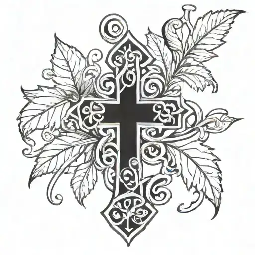 1,284+ Cross With Vine Tattoo Ideas in 2026 - BlackInk AI