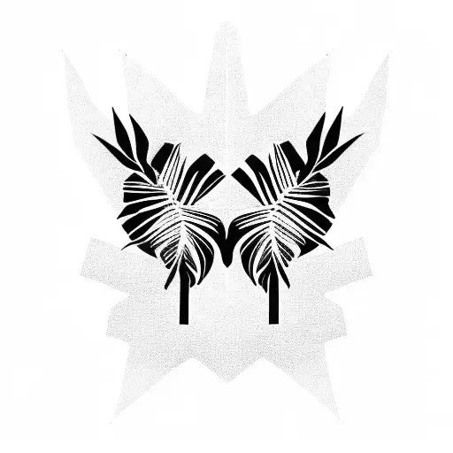 palm tree tattoo design idea