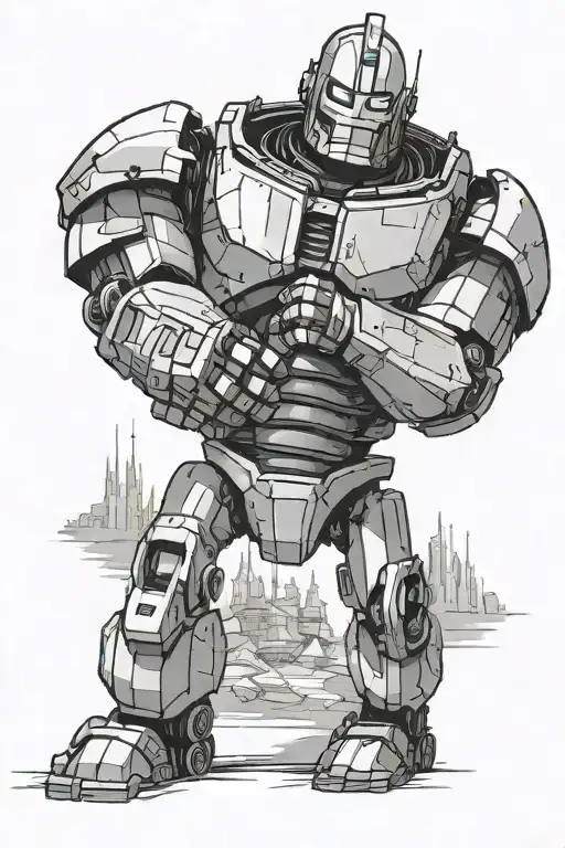 iron giant tattoo design idea