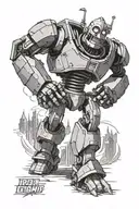 iron giant tattoo design idea