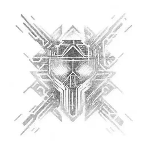 y2k cyber sigilism tattoo design idea
