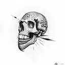 skull cobra tattoo design idea