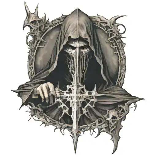 lord of the ring, nazgul, lord whitcer tattoo design idea