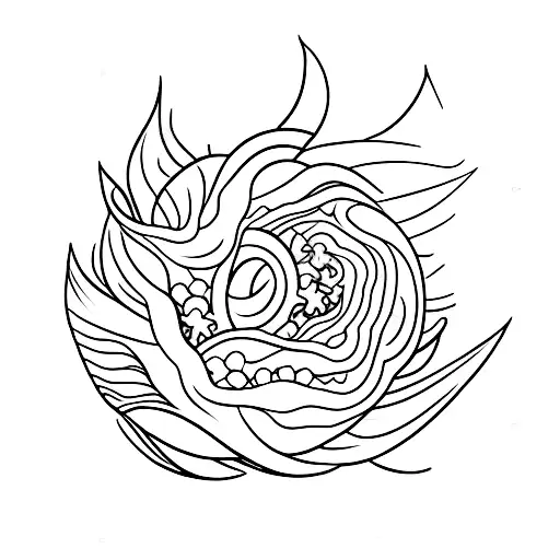 angel's trumpet flower tattoo design idea