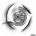 solar eclipse tattoo design idea